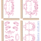 Swirl pink Sticker set