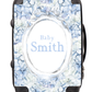 Personalised Suitcase Lux floral blue