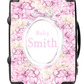 Personalised Lux Pink Flowers Suitcase and changing bag