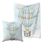 Embroidered Name Hotair Balloon Blue Blanket and pillow sets