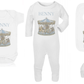 Ok baby bath personalised set vintage carousal Blue