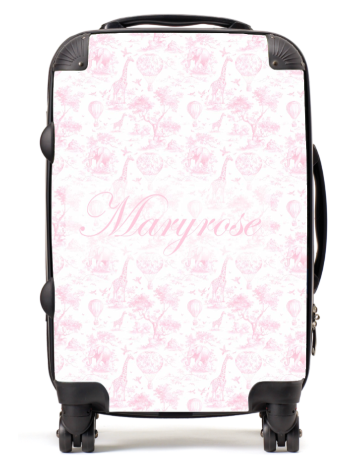 Personalised Suitcase Saffari pink