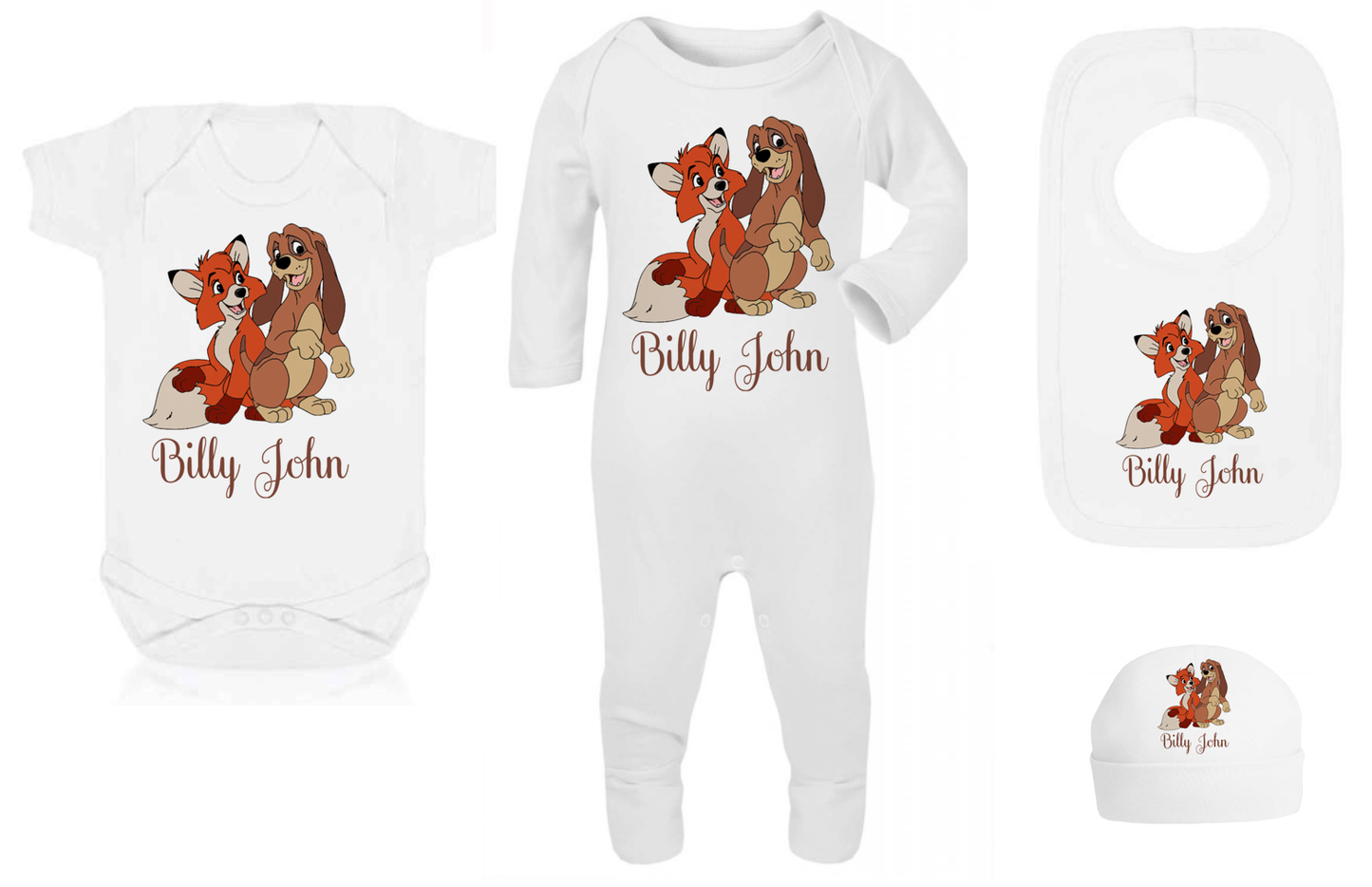 Shnuggle bath personalised set D fox