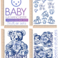 Vintage bear blue Sticker set