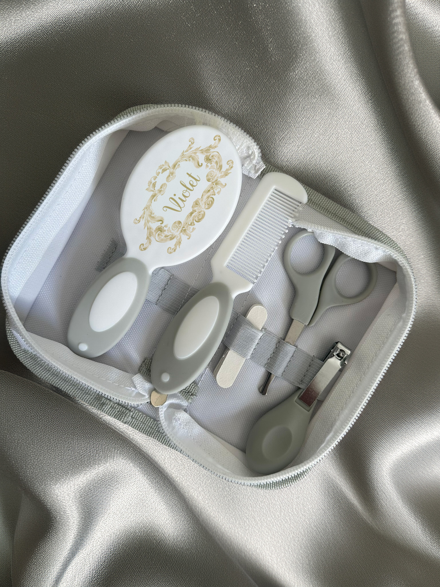 Aqua scale & Ok Baby Bath swirl gold
