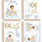 Lux blue brown baby sticker set