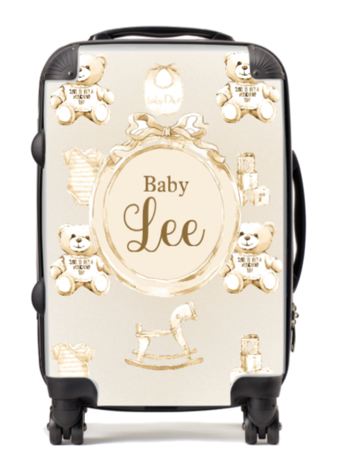 Personalised Lux Cream Suitcase