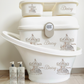 Shnuggle bath personalised set Watercolour carousal cream