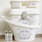 Shnuggle bath personalised set Swirl Purple