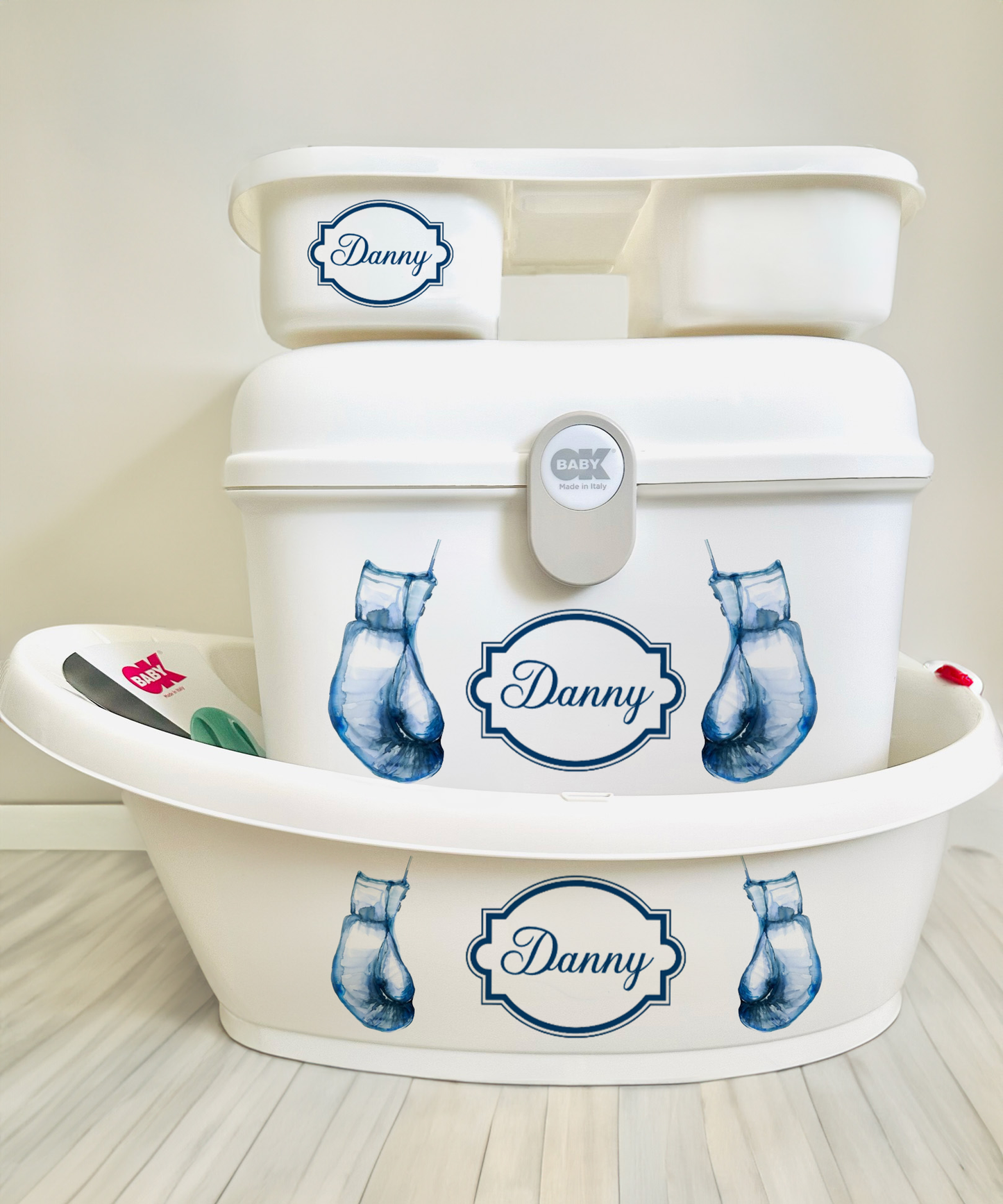 Ok baby bath personalised set Boxing set