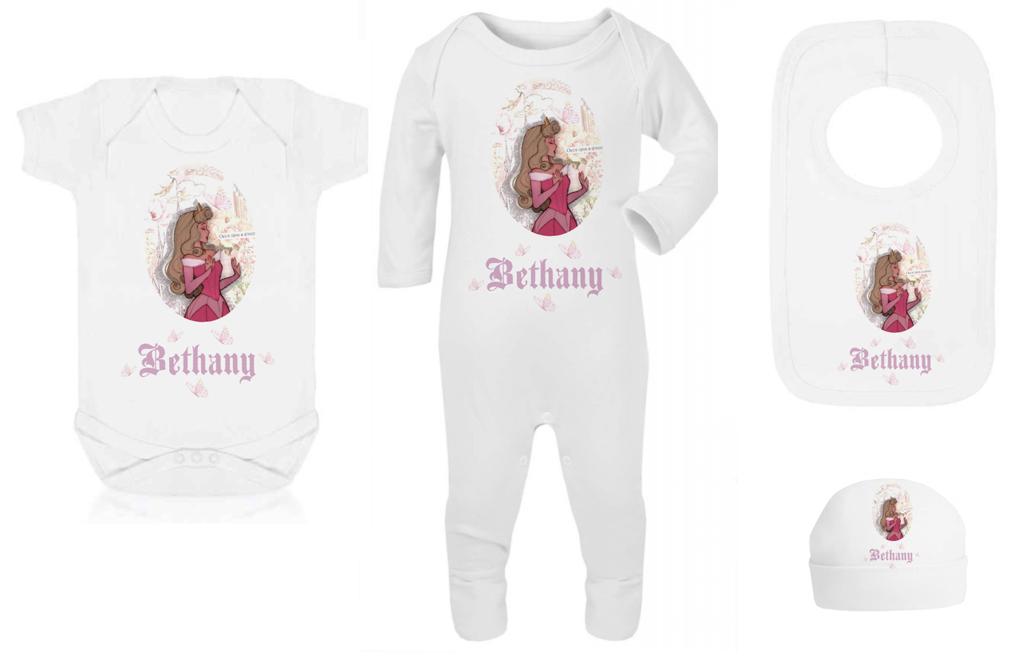 Ok baby bath personalised set D Sleep Beauty
