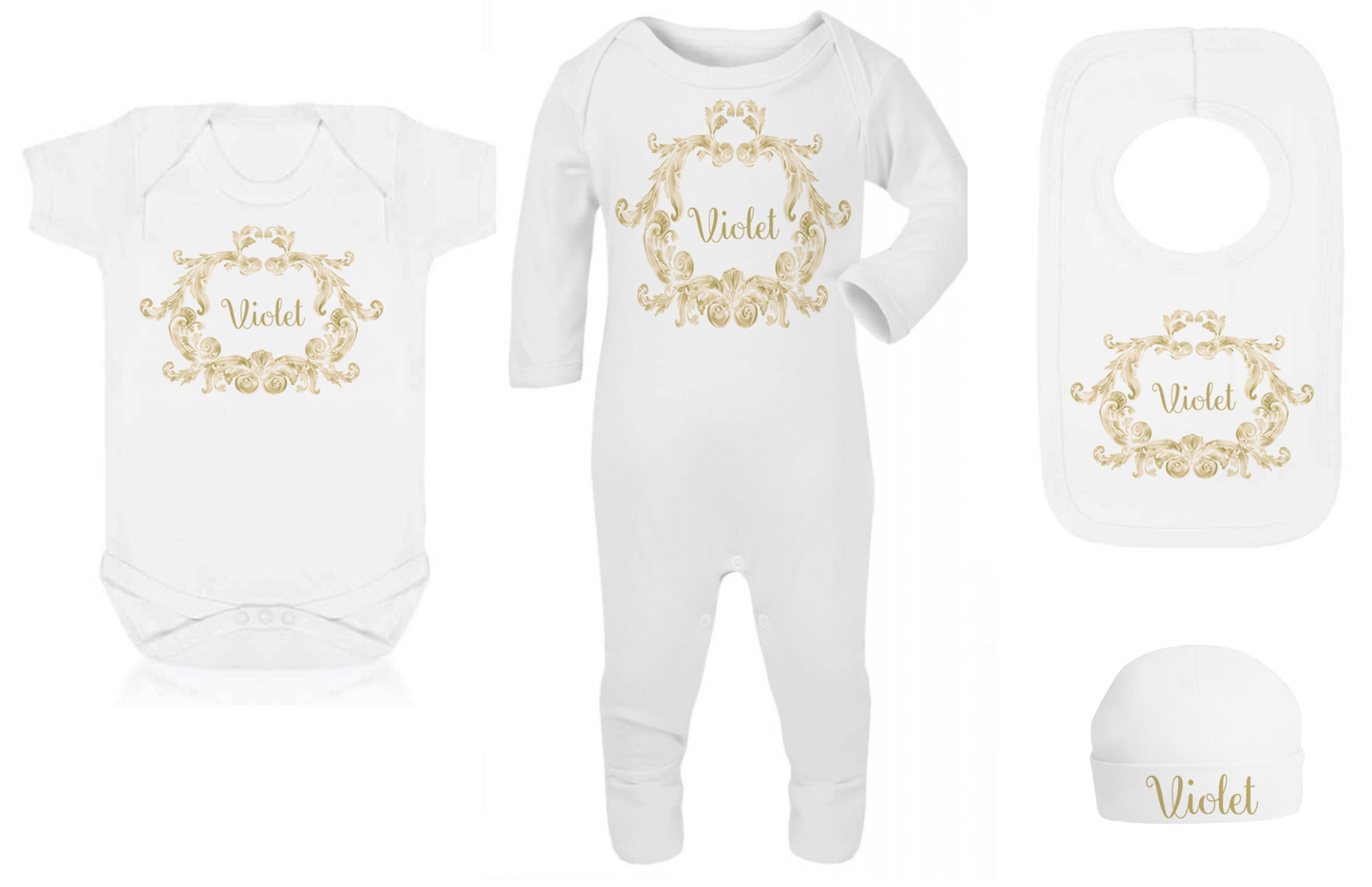 Aqua scale & Ok Baby Bath swirl gold