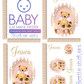 Stripe bear pink