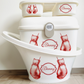 Shnuggle bath personalised set Boxing red