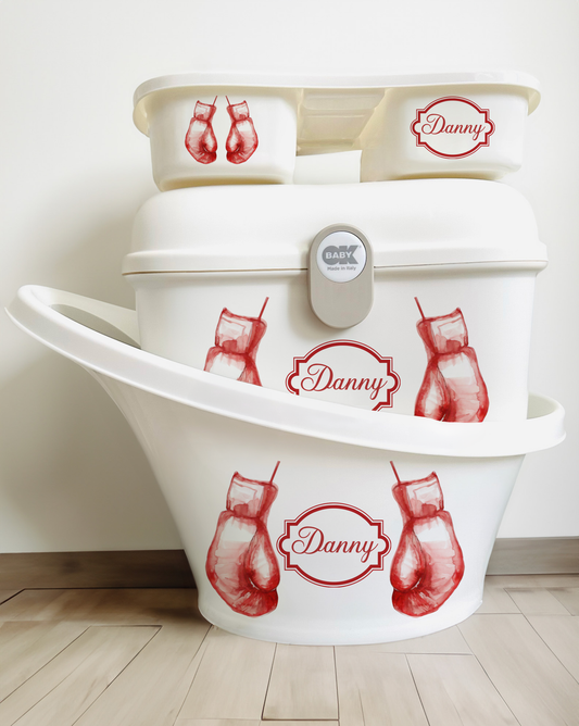 boxing sticker set red