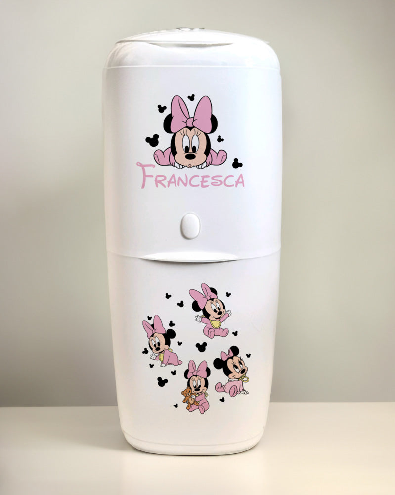 Angelcare Nappy Disposal System with 1 Refill Personalised Disney Minnie Mouse