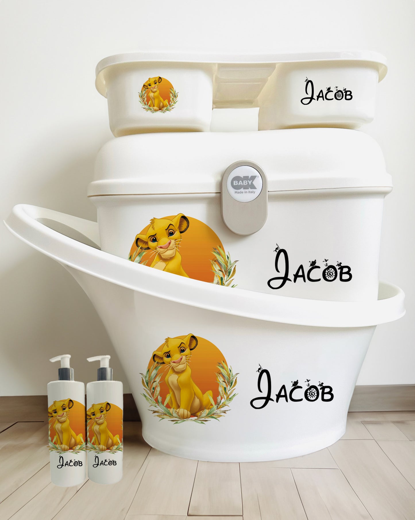 Shnuggle bath personalised set Disney Lion king