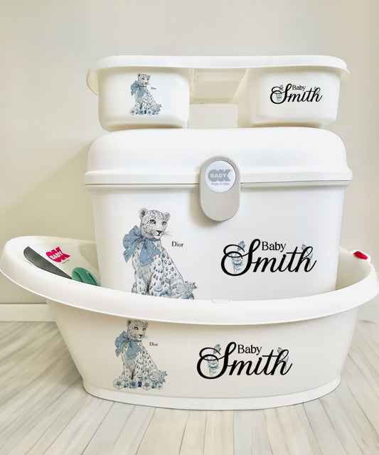 Ok baby bath personalised set lion patten