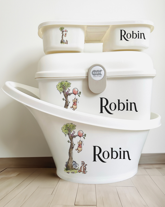 Shnuggle bath personalised set D winnie
