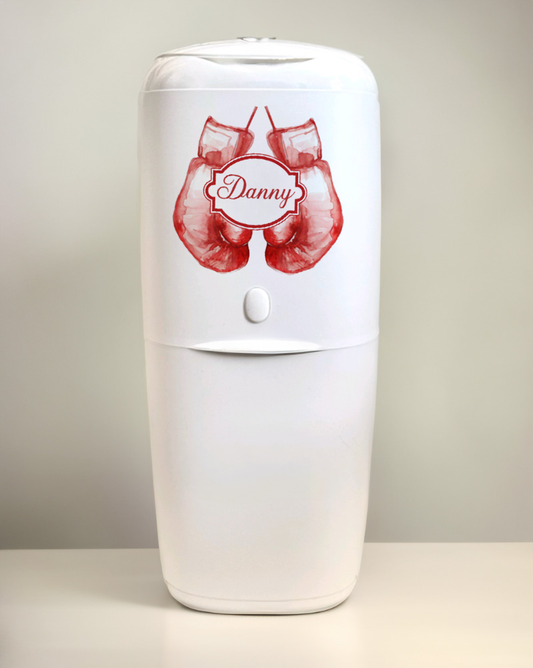 Angelcare Nappy Disposal System with 1 Refill Personalised boxing glove red