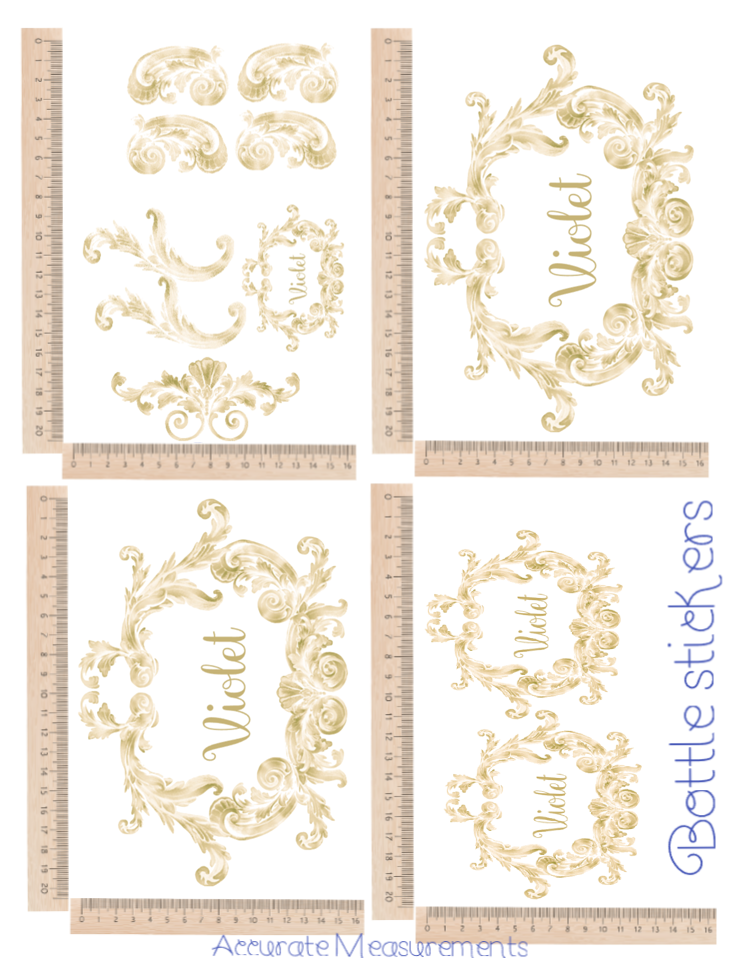 Sticker Set Swirl Gold