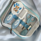 Shnuggle bath personalised set Blue bear