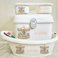 Ok baby bath personalised set vintage carousal pink