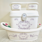 Ok baby bath personalised Swirl Purple