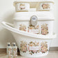 Shnuggle bath personalised set Flowers fall