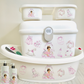 Ok Baby Personalised Lux Pink Brown Hair Baby Bath set