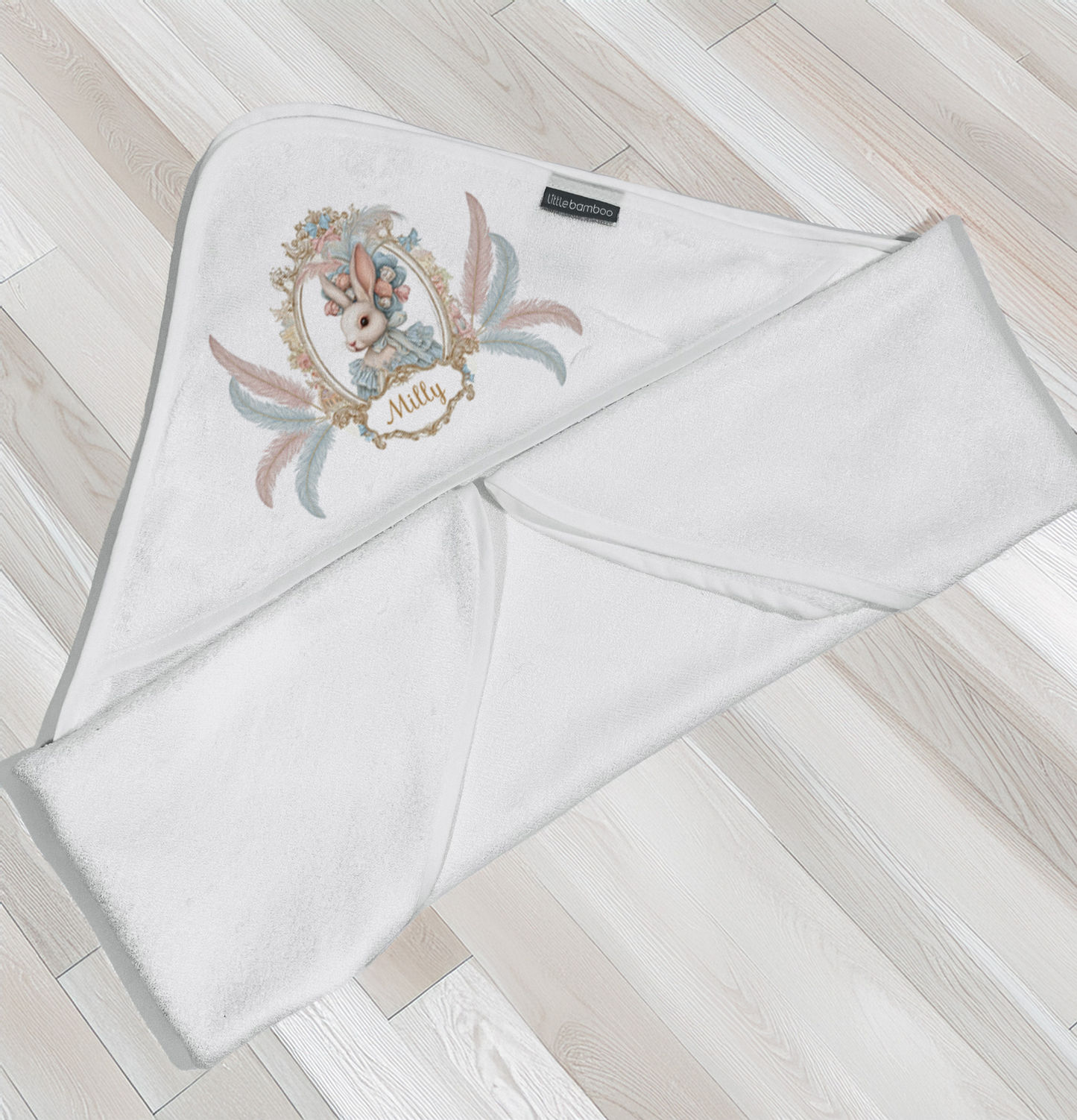 Shnuggle bath personalised set royal bunny