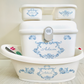 Ok baby bath personalised Swirl Blue