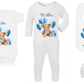 Ok baby bath personalised set Blue balloon bear