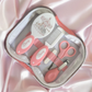 Shnuggle bath personalised set Watercolour carousal pink