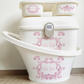 Shnuggle bath personalised set Swirl pink