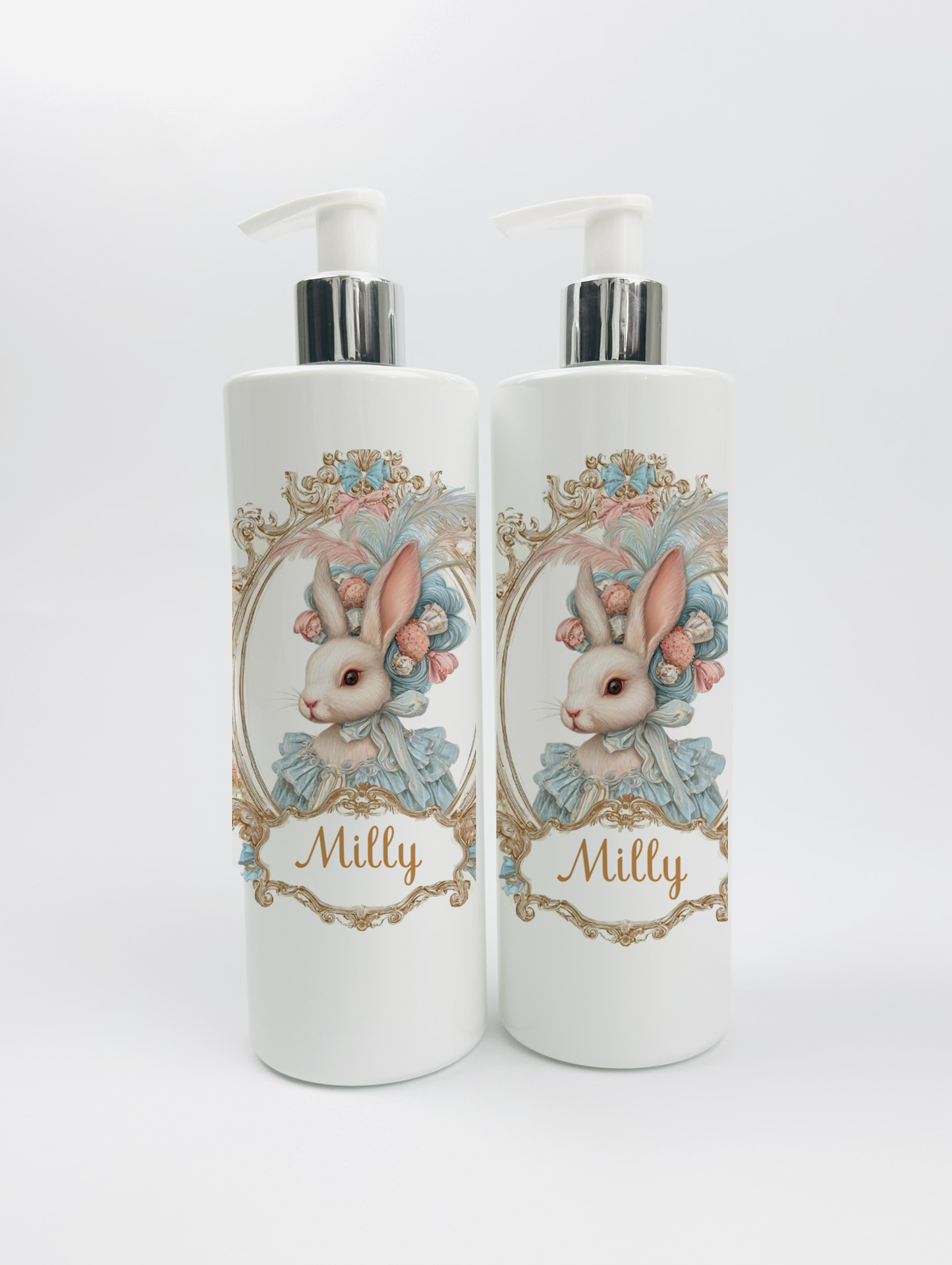 Shnuggle bath personalised set royal bunny