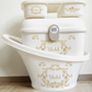 Shnuggle bath personalised set Swirl gold
