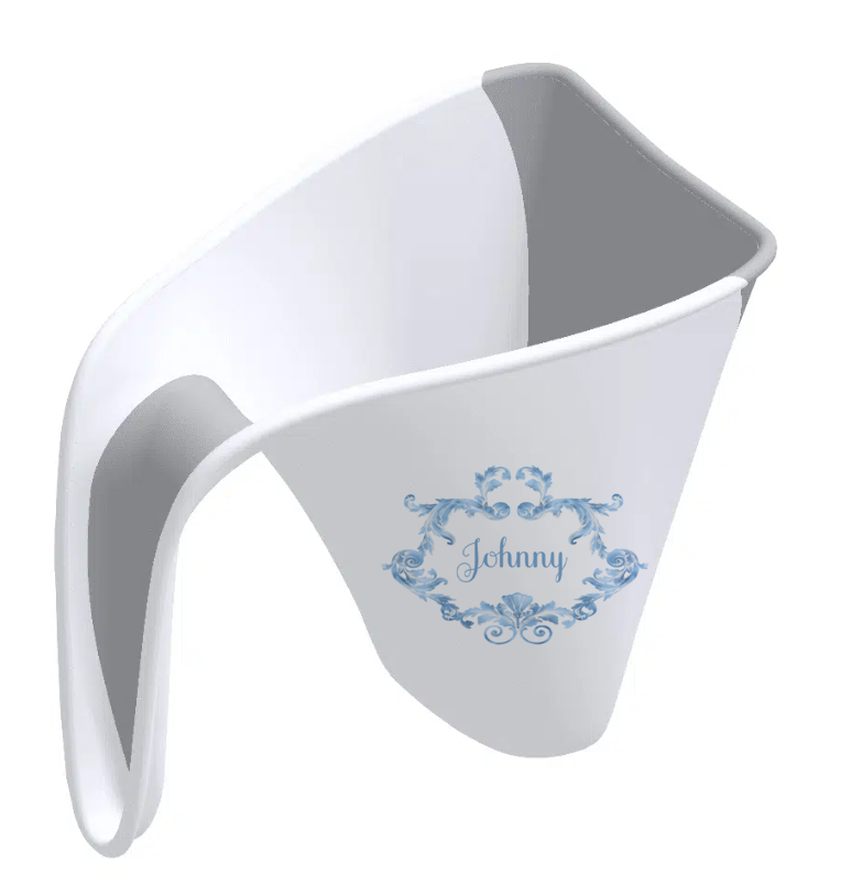 Ok baby bath personalised Swirl Blue