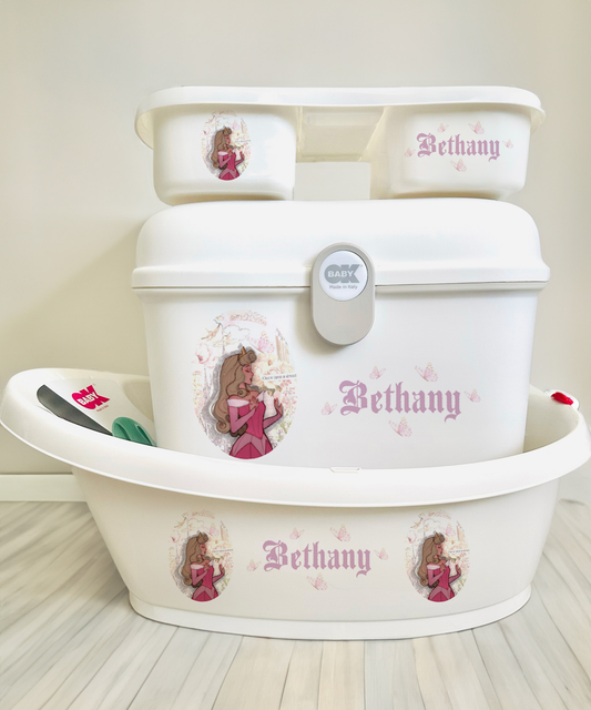 Ok baby bath personalised set D Sleep Beauty