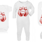 Shnuggle bath personalised set Boxing red