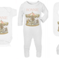Ok baby bath personalised set vintage carousal pink