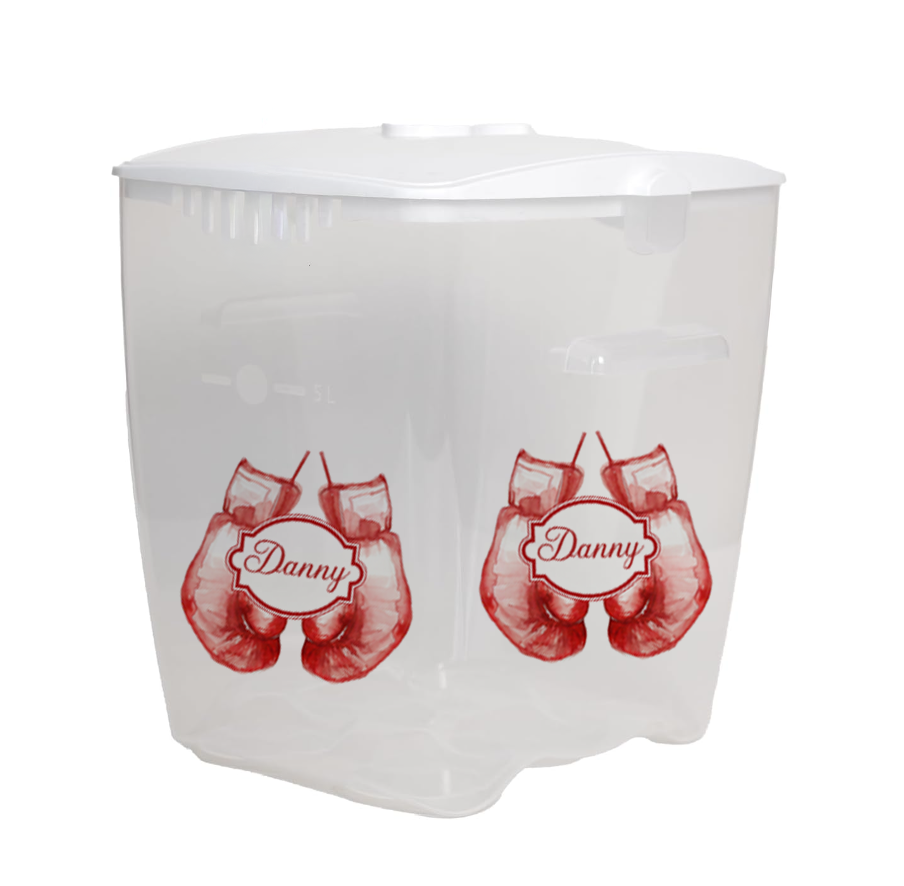 Shnuggle bath personalised set Boxing red