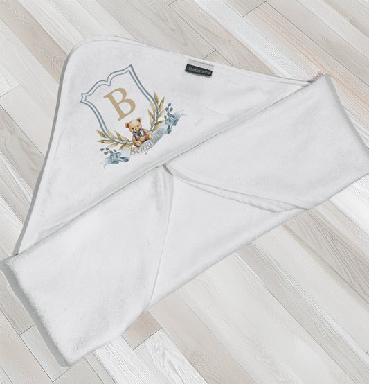 Shnuggle bath personalised set Bear monogram