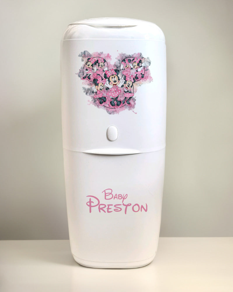 Angelcare Nappy Disposal System with 1 Refill Personalised Disney Minnie mouse motif