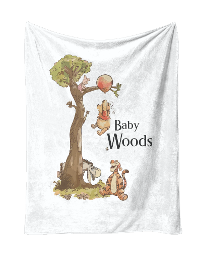 Personalised Winnie the pooh Blanket and pillow sets