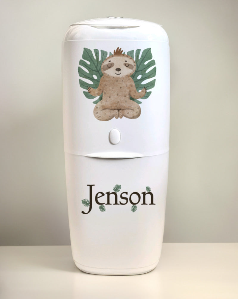 Angelcare Nappy Disposal System with 1 Refill Personalised Sloth