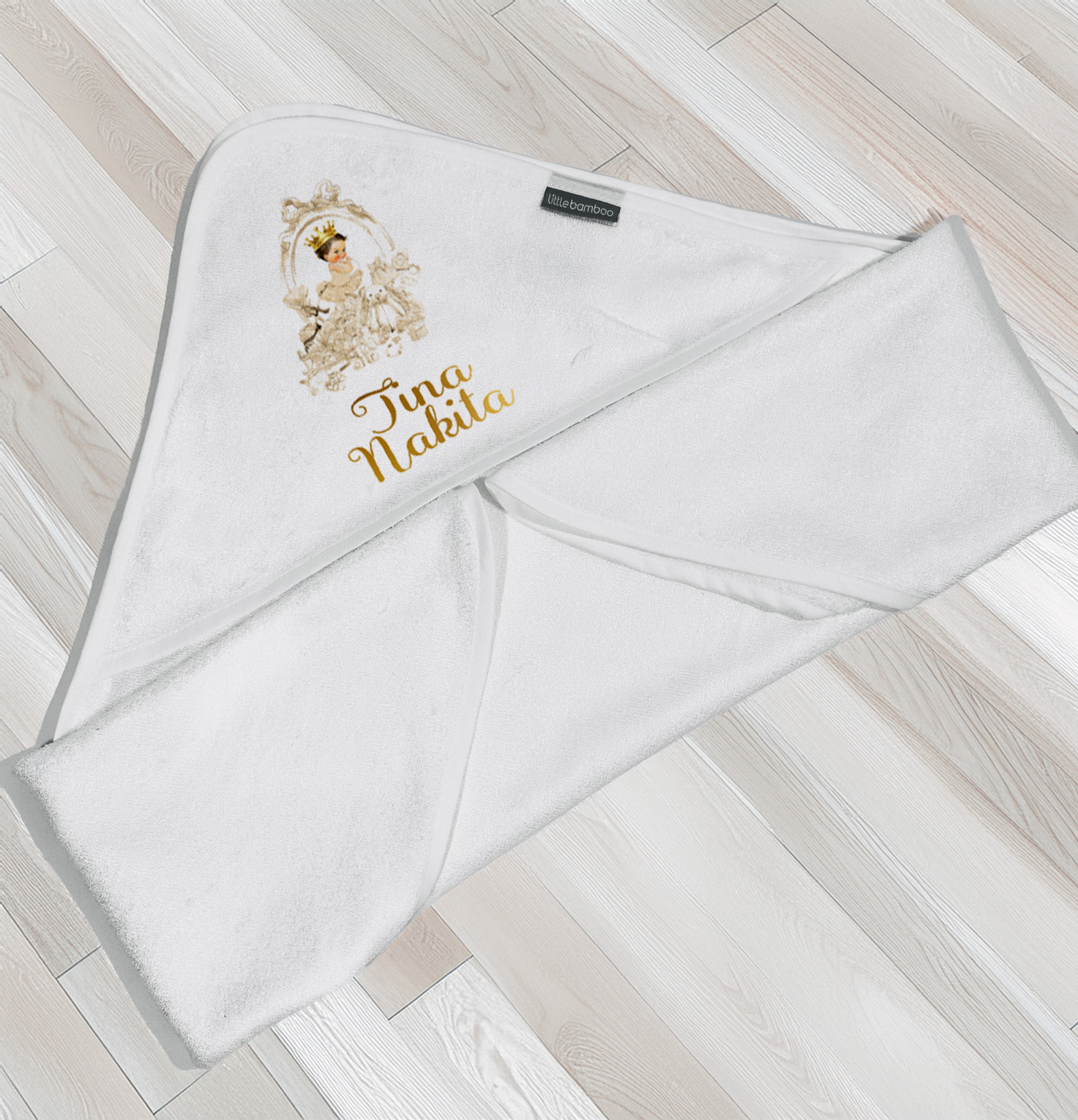 Lux gold brown hair baby towel