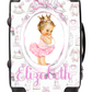 Personalised Suitcase Lux Pink Blonde baby