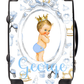 Personalised Suitcase Lux Blue Blonde Hair Baby