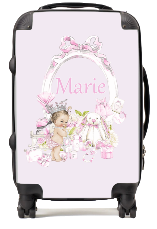 Personalised Suitcase Lux pink princess